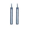 Versatile Korean Rhinestone Rectangular Drop Earrings