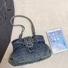 Retro gewaschene alte Denim Achseltasche Damen Umhängetasche