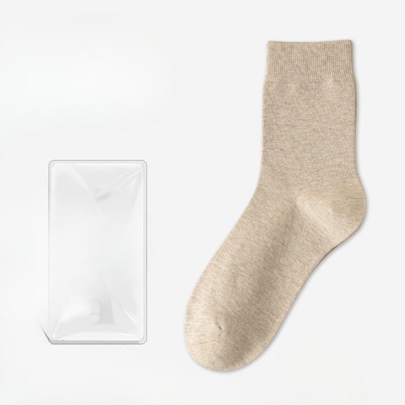 Men's Summer Simple Business Leisure Pure Color Sweat Absorption Deodorizing Antibacterial Cotton Socks