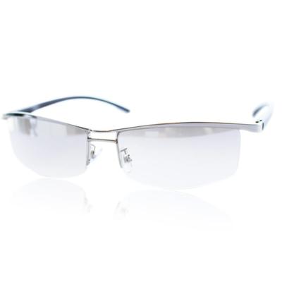 Eight Tokyo Sharp UV Protection Sunglasses for Driving by a Sabae Smoke Clear Mirror Men's [Designed Manufacturer] Silver/Large 342-9