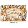 Polyester Banner Poster Golden Photography Backdrops Birthday Party Background  Holiday Party