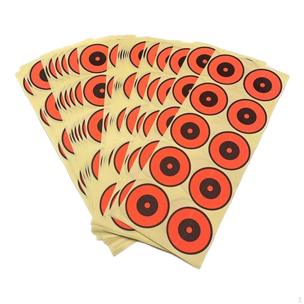 250 Pcs/25 Sheets Reactive Paper Target Stickers High Visibility Colored Marks