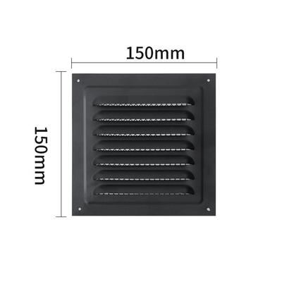Stainless Steel Metal Vent Cover Built-in Insect Screen White Black Louver Air Vents Grille Square Grille Cover