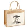 Tote Bag - PLANETEE - J'peux Pas Minimalist Collection - Jute and Cotton Canvas - 21 L - Cotton Handles