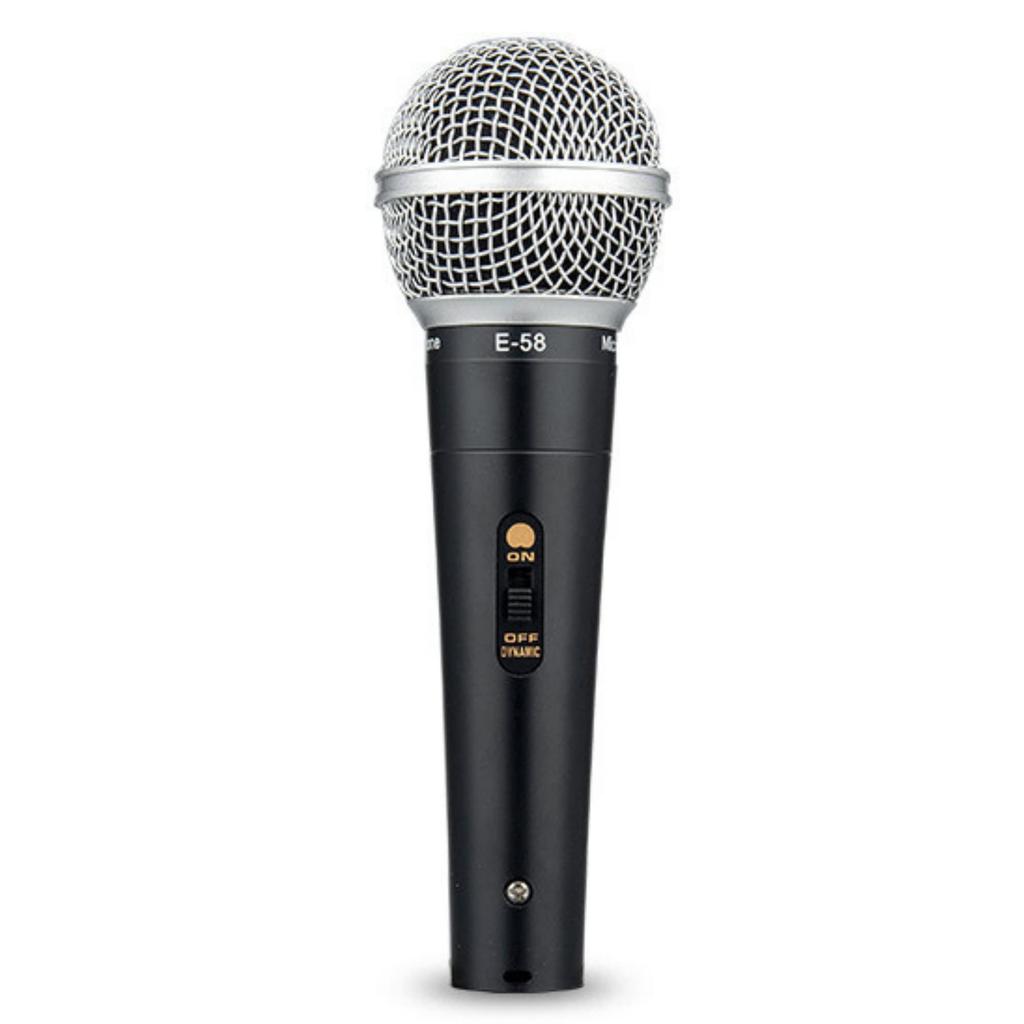 Fujirec Dynamic Microphone with XLR Phone Cable, Wired Handheld Microphone for Vocals, Narration, Karaoke, and DTM, with Switch, Unidirectional