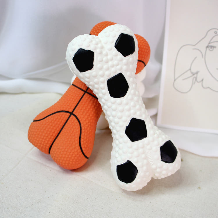 

[KIMnyang_deng] Ball printing bone puppy squeak latex toy Soccer
