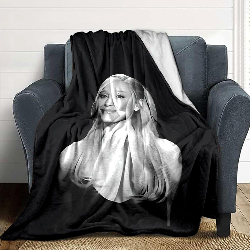 Elegant Black White Portrait Blanket Soft Throw Blanket For Home Bedroom Bed Sofa Travel Office Solid Christmas Blanket