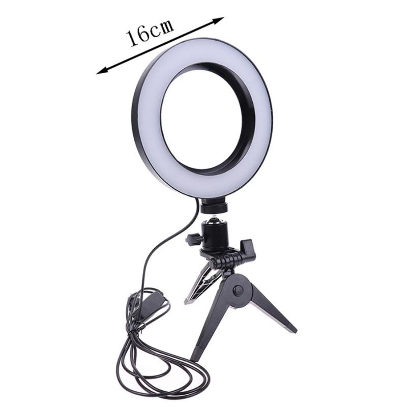 1Pc Gift Women Led Light Ring 6Inch Aluminum Pc For Selfie Take Photo Fill Light