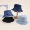 Korean Version of the New Lace Edge Decorative Denim Bucket Hat Women's Spring and Summer Sunshade Sweet Basin Hat Shows a Small Tide
