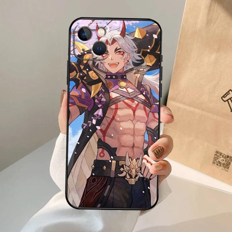Genshin Impact Arataki Itto Phone Case For iPhone 17 Air 16 15 14 11 12 13 Pro Max 12 13 Mini 15 16 Plus 16e Cover Coque