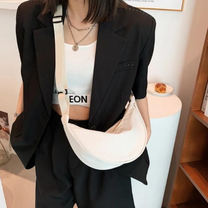 Upgraded Versi Crossbody Bag New Trendy Dumpling Bag Lightweight Small Body Bag Underarm Bag Single Shoulder Canvas Bag