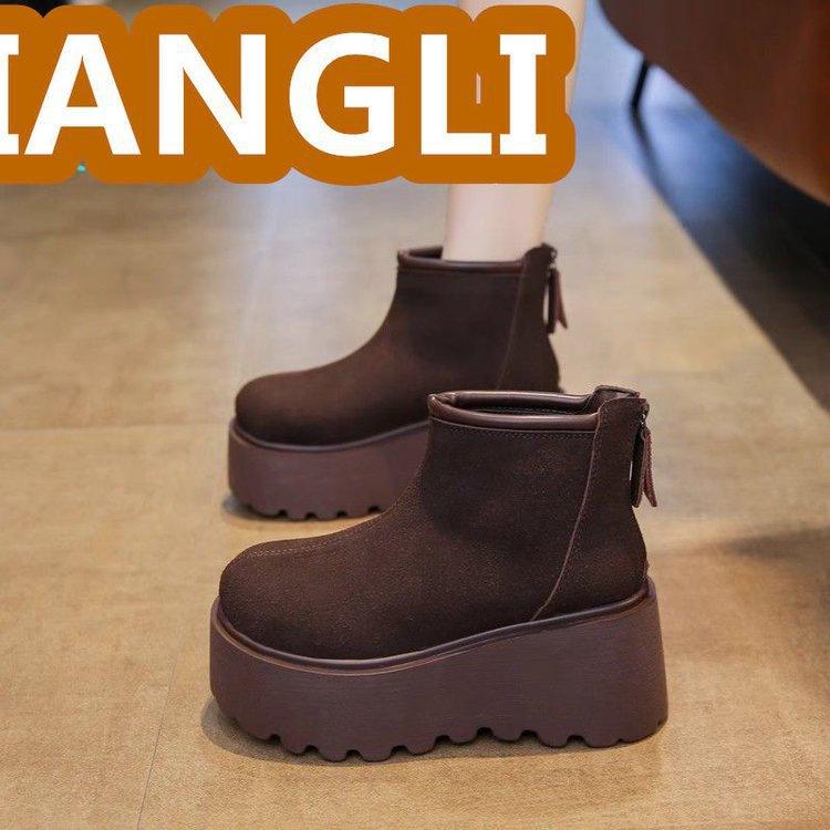 Small thick-soled Martin boots winter new comfortable velvet warm super fire thin boots