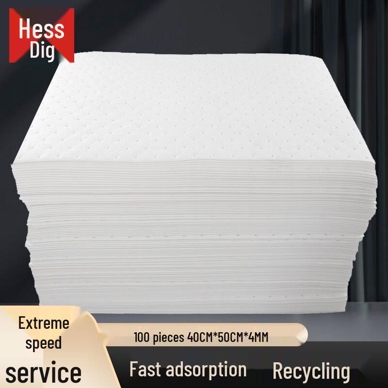 HESEDIGE Industrial Oil Absorbent Pads (100 Sheets) 100 Sheets