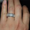 Damen Herren Mode Luxus Zirkon Diamant Ring Zierlich Paar Eheringe Elegantes Schmuckstück Geschenk