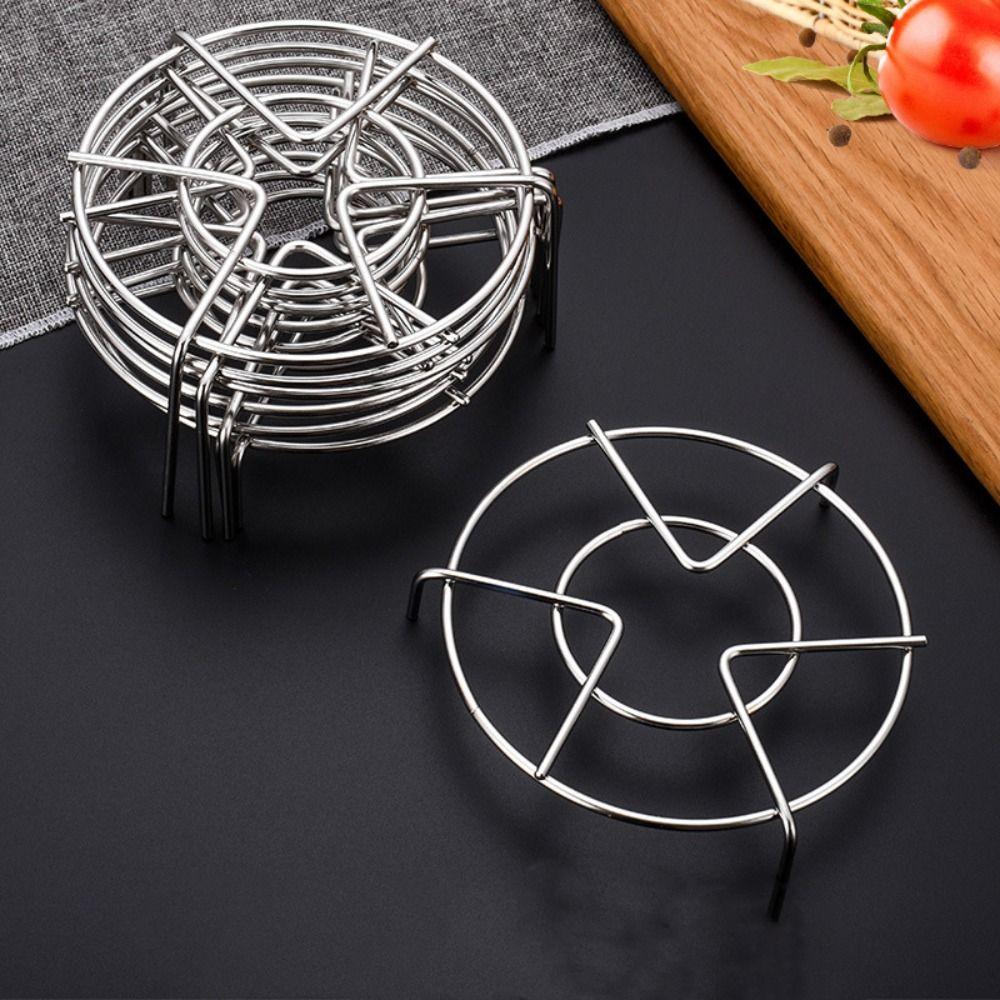 Stainless Steel Cookware Stackable Kitchen Steaming Tray Steamer Egg Steamer Rack Trivet Stand