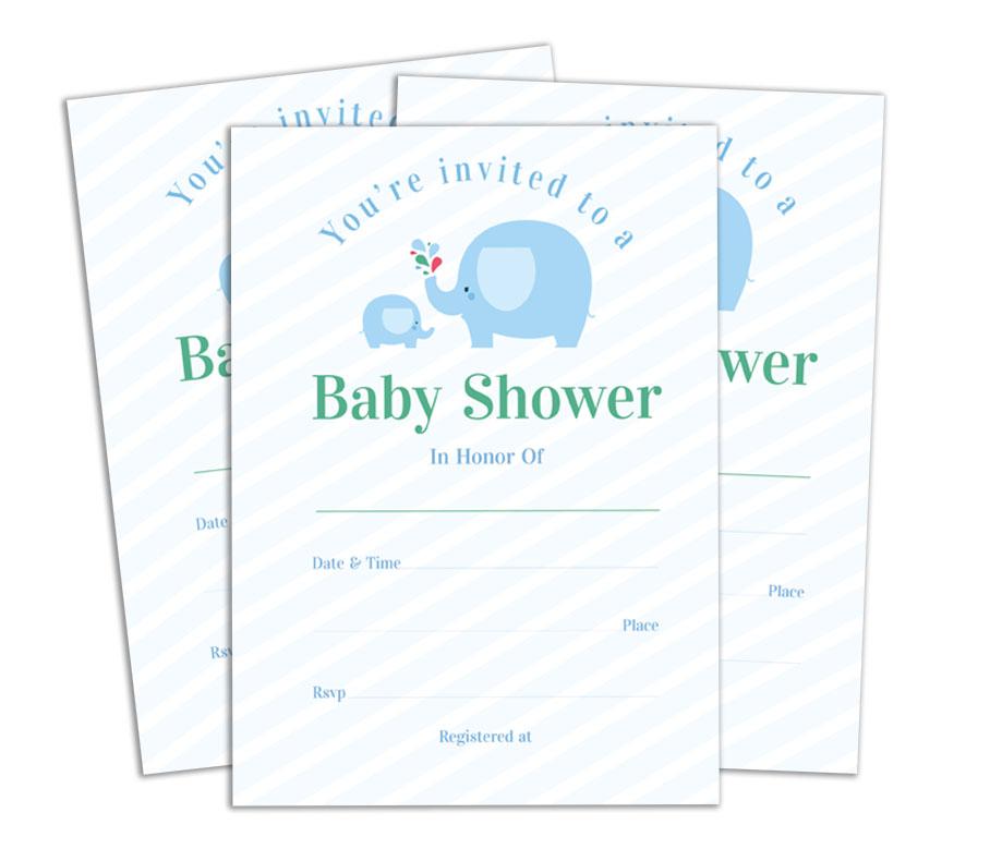 Darling Souvenir Einladungskarte für Babyparty, druckbar, zum Ausfüllen oder Beschreiben, blanko, Einladungen, Partyzubehör, 28 Stück