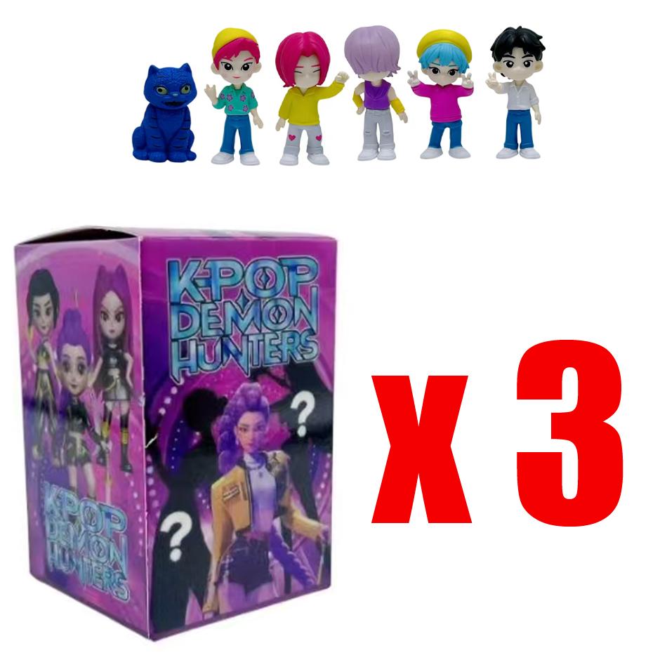6Pcs Anime Kpop Devil Hunter Blind Box Fun Blind Bag Small Statue Peripheral Model Desktop Box Decoration Gift