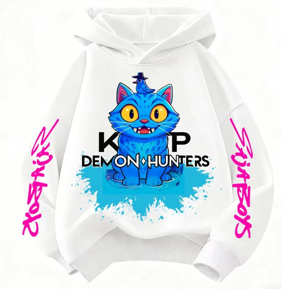 Ropa Infantil Kpop Caza de Brujas, Incluyendo Sudaderas con Capucha y Sudaderas de Moda para Niñas y Niños de 3 a 12 Años para Primavera y Otoño