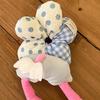 Hair Tie with Sufficient Elasticity Dot Print Lace Splicing Hair Flower Butt Design Hair Tope Buns Ponytails Half-Tied Hair Scrunchie
