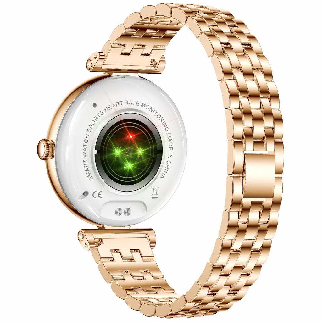 AK73 Women's Smart Watch Sports Monitor Waterproof Bracelet with Steel Strap