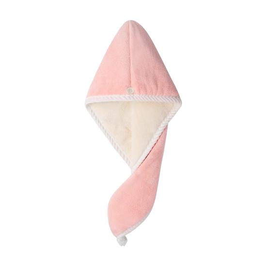 Quick Dry Towel for Home Reversible Hair Wrap, Microfiber Turban with Button, Dry, Thickened Drying Hat Absorbent Anti-frizz Women Long Thick