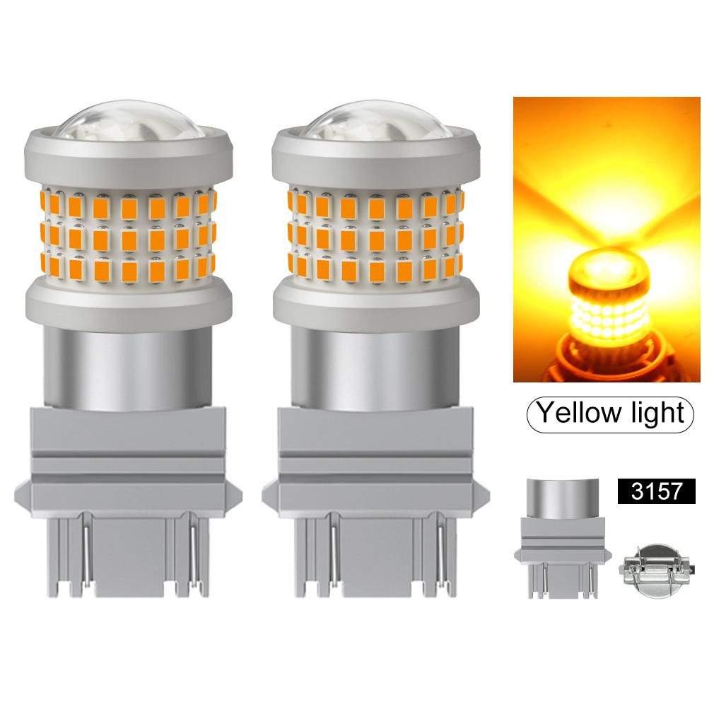 2Pcs P21W Led 1156 T20 W21/5W 7443 P21/5W T25 2000LM Car Bulbs 7440 BA15S BAY15D BAU15S PY21W Auto DRL Light 1157 3157 Reverse Turn Signal Brake Lamp