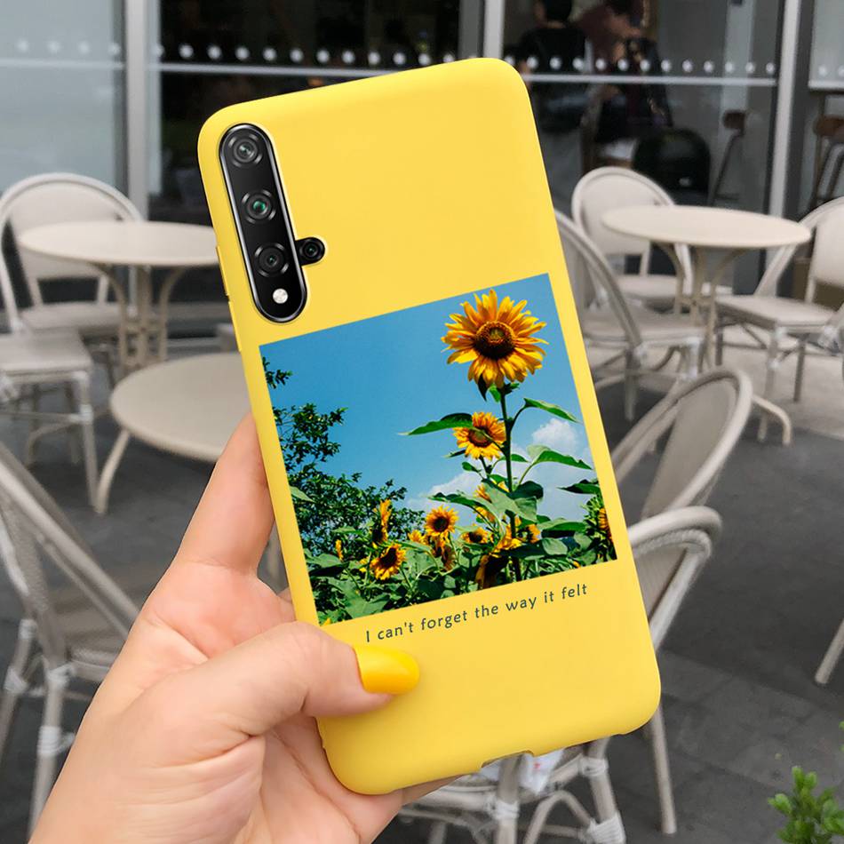 For Huawei Nova 5T Case Beautiful Girl Flower Phone Case For Huawei Nova5T YAL-L21 Soft Silicone Shockproof Back Cover Bumper