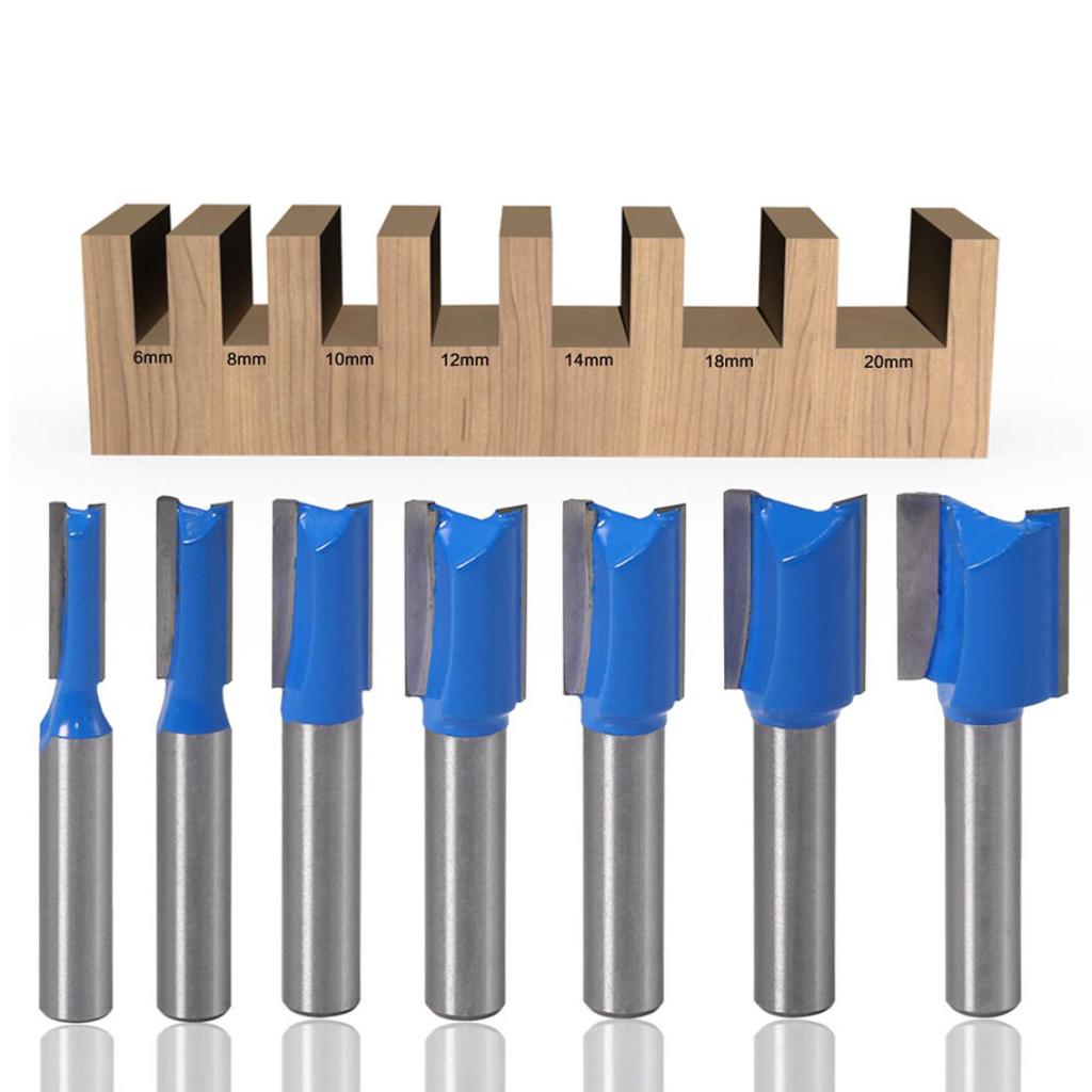 14mm 16mm 18mm Dia Double Flute Straight Bit Milling Cutter Woodwork Router Bit