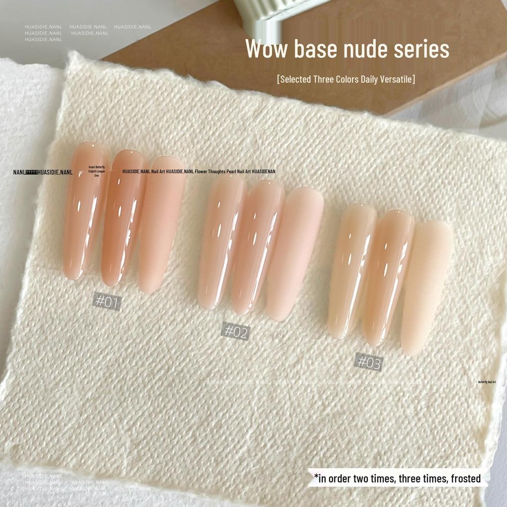 Xiaoying Wow Nail Art Set: 3 Color Gel Polish, 15ml Nude Base Light Therapy