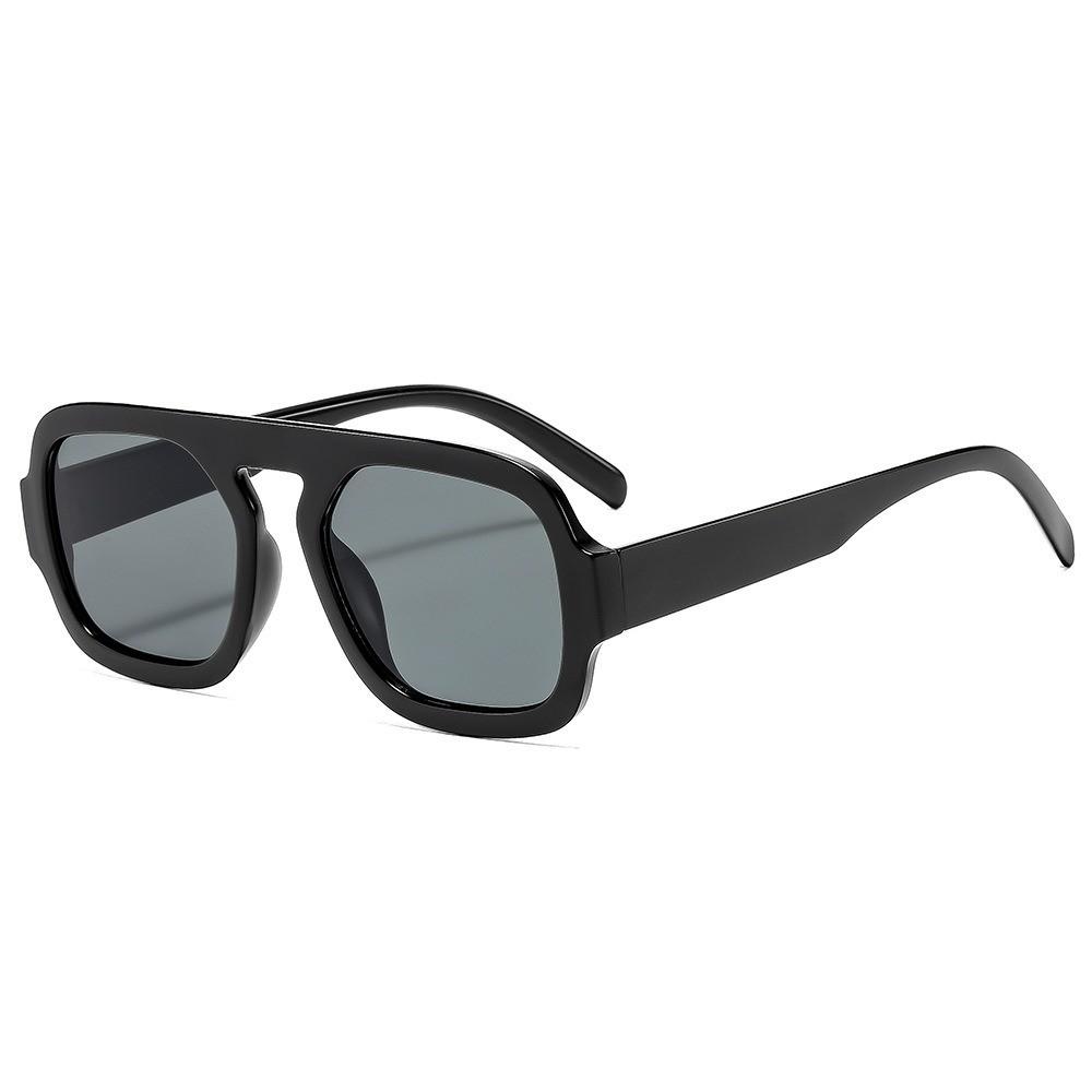 

Classic Square Style Uv Protection Sunglasses With Brown Tinted Lenses For Men Women Style A