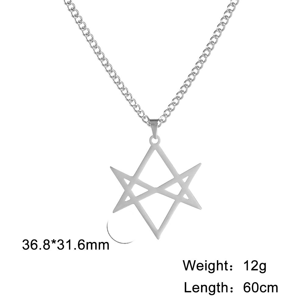 Jeshayuan Thelema Unicursal Hexagram Stainless Steel Pendent Necklace Sheffield Band BMTH Logo Men Necklaces Jewelry Gift