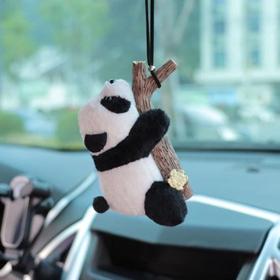 Car Hanging Ornament Koala Turtle Panda Hugs Stump Pendant Rearview Mirror Air Vent Decor Cute Car Interior Accessories