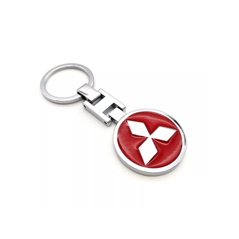 Car Dedicated KeyChain Ring Auto Logo Key Pendant Accessories For Mitsubishi Lancer Mirage ASX Lancer Ex Galant Attrage Xpander