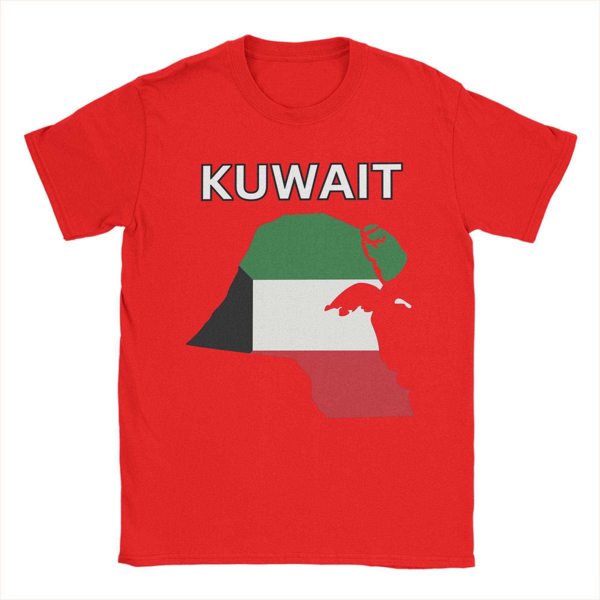 

Kuwait Flag Map T Shirts for Unisex Pure Cotton Novelty TShirt O Neck Tee Shirt Short Sleeve Clothes Unique S