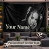 Wall Hanging Tapestry Custom NameLana Del Rey Pattern Personalized Printed Fabric Wall Decor