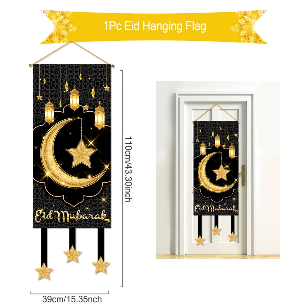 Ramadan Dekoration 2024 Hängen Flagge EID Mubarak Dekor Für Home Veranda Tür Banner Ramadan Kareem Islamischen Muslimischen Party Eid Al-Fit