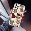 Winter Coffee Christmas Phone Case For iPhone 17 Air 16 15 Pro Max 14 Plus 13 Mini 12 11 Cover 7 8 SE Silicone Shell Print Funda
