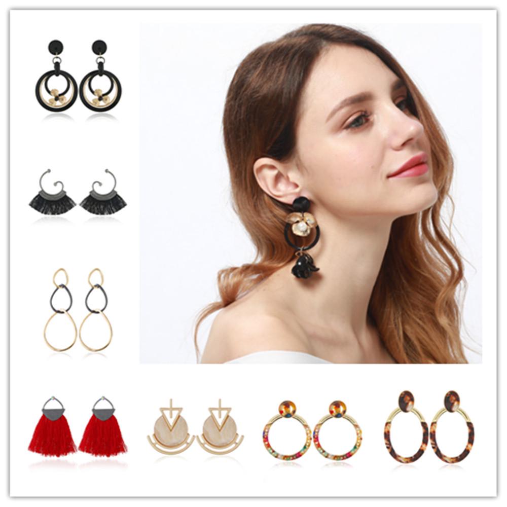Buy Bohemian Ear Studs Earrings For Women Black Ethnic Fashion Jewelry