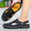 Men Retro Slippers Outdoor Summer Clogs Brown Hiking Sandals Black Beach Shoes Plus Size 46 47