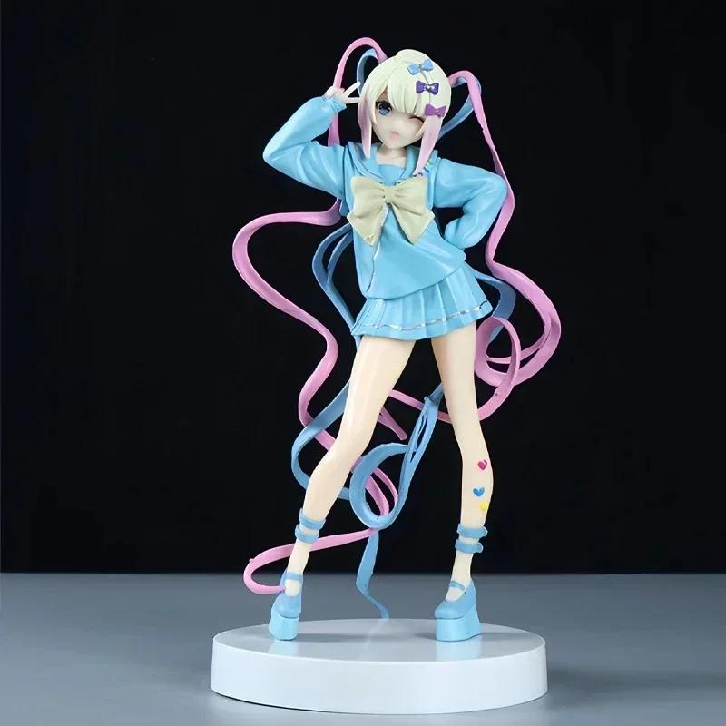 Anime Needy Girl Overdose Figures Cute Rain Action Figures Beautiful Girl Model Pvc Kangel Collection Desktop Birthday Gifts