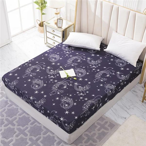 Copriletto con angoli in cotone 2023 Stampa biancheria da letto Coprimaterasso con copriletto elastico Senza federe