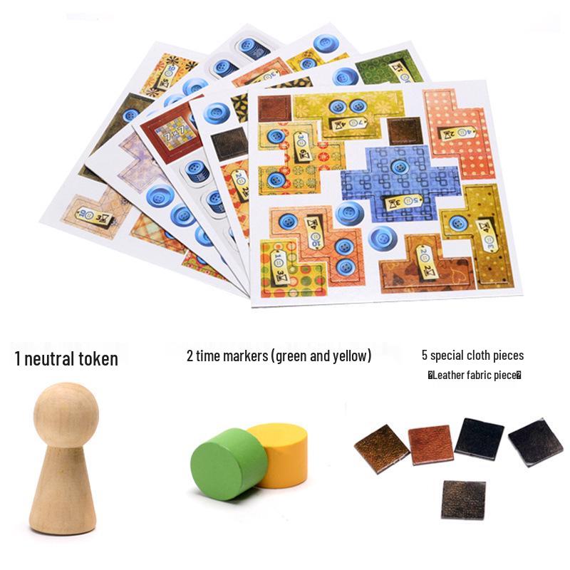 Patchwork Duel: Chinese Edition - Strategic 2-Player Card Game for Couples and Families