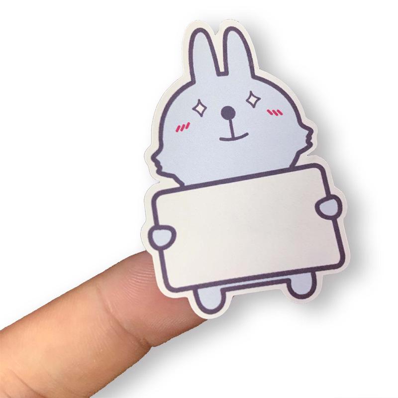 Cute Cartoon Rabbit Name Stickers for Kids - Self-Adhesive Labels for Water Bottles, Books, and More