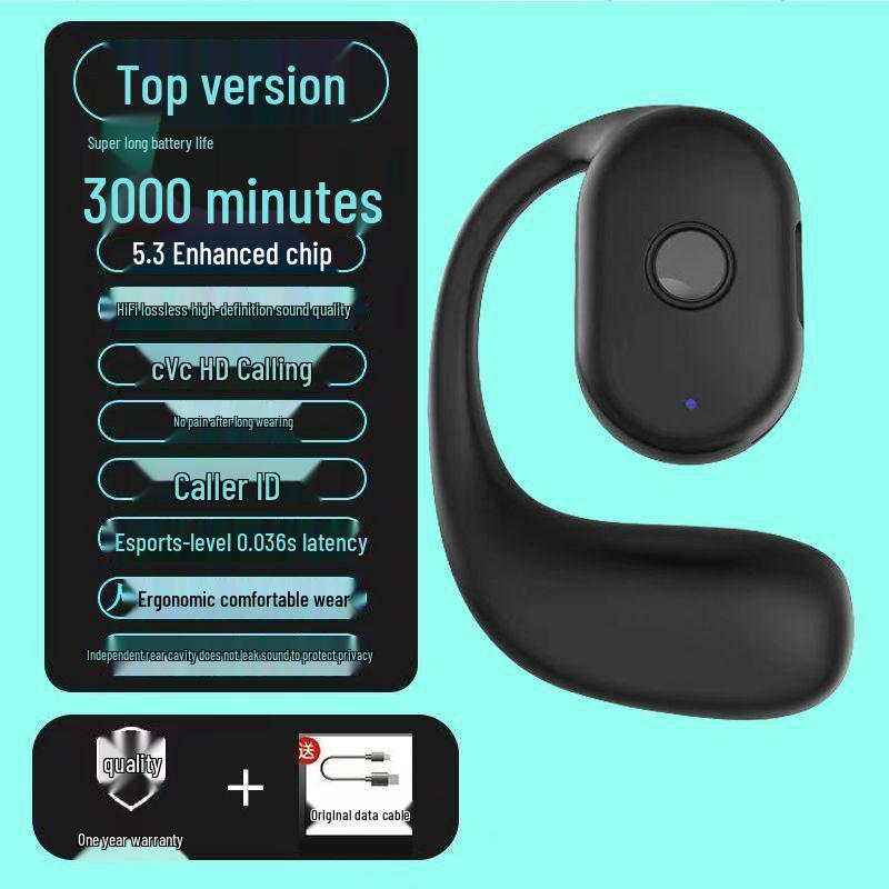 New 2024 Over-Ear Bone Conduction Bluetooth Headphones - 30 Hours Continuous Listening
