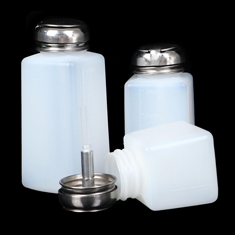 Empty Pump Dispenser Nail Polish Remover Bottle Nail Art Clean Acetone Bottles
