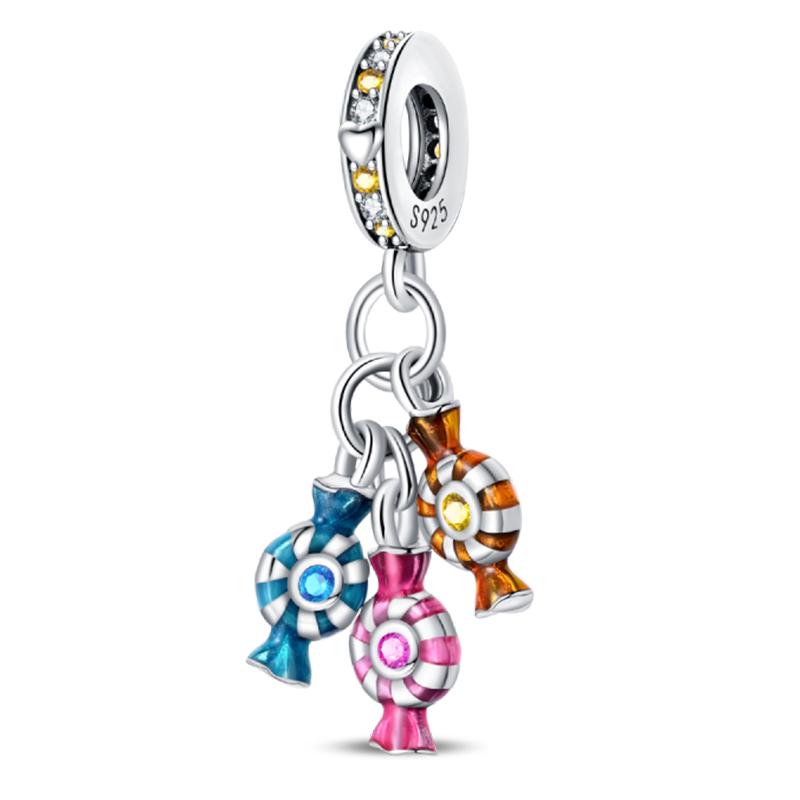 Copper Metal Butterfly Dragonfly Flower Pink Zircon Themed Sweet Charm Bead Components Bead Components Compatible With Pan Authentic Original