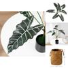Style Artificial Alocasia Odora Leaf Plant With Handcrafted Basket For Home Decor