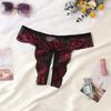 Ladies Red Sexy Panties G-string Knickers Crotchles Women Underwear Flower Lace Underpant Fashion Thongs Female Erotic Lingerie