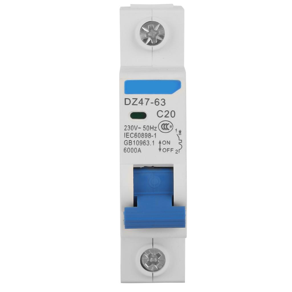 1P Miniature Circuit Breaker For Small Power Generation System DZ4763 230V 20A