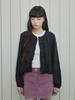 POMME Frill Check Blouse (Black)